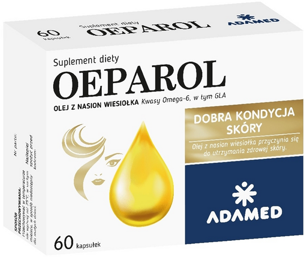 Oeparol Olej z Wiesiołka na Zdrową i Nawilżoną Skórę 60 Kapsułek