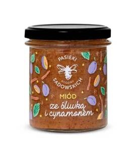 Pasieki Sadowskich Miód ze Śliwką i Cynamonem 430g