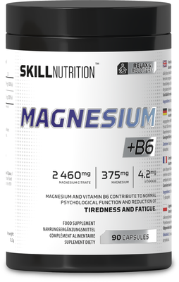 Skill Nutrition Magnez + B6 Suplement Wspierający Układ Nerwowy 90 Kapsułek
