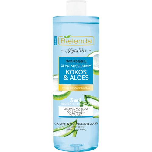 Bielenda Hydra Care Kokos i Aloes Nawilżający Płyn Micelarny 3w1 do Suchej i Odwodnionej Cery 500ml