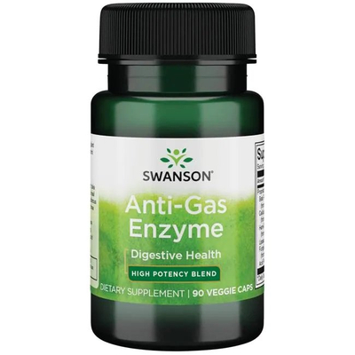 Swanson Anti-Gas Enzyme Enzymy Trawienne na Wzdęcia i Gazy 90 Kapsułek