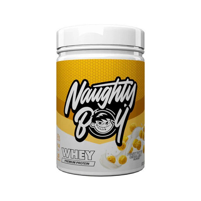 Naughty Boy Advanced Whey Odżywka Białkowa Masło Orzechowe z Płatkami Mlecznymi 900g
