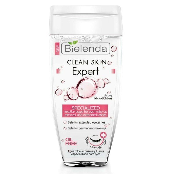 Bielenda Clean Skin Expert Specjalistyczny Płyn do Demakijażu Oczu i Zagęszczonych Rzęs 150ml