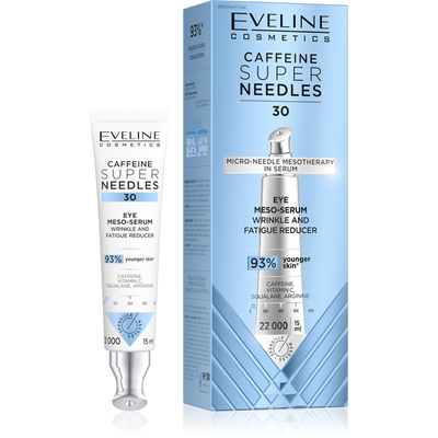 Eveline Super Needles Kofeinowe Mezo-Serum pod Oczy Reduktor Zmarszczek 15ml
