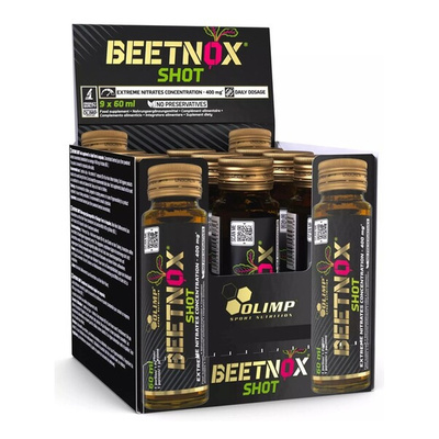 Olimp Nutrition BeetNOX Shot Przedtreningówka z Buraka na Pompę 9 x 60 ml