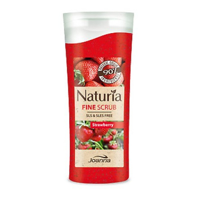 Joanna Naturia Peeling Truskawkowy Drobnoziarnisty do Ciała Wygładzający i Oczyszczający 100g