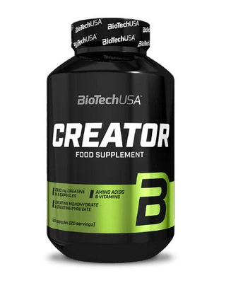 BioTechUSA Creator Bez-kofeinowy Kompleks Kreatynowy na Siłę 120 Kapsułek