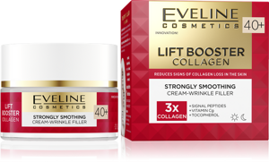 Eveline Lift Booster Collagen Silnie Wygładzający Krem-Wypełniacz Zmarszczek 40+ na Dzień i na Noc 50ml