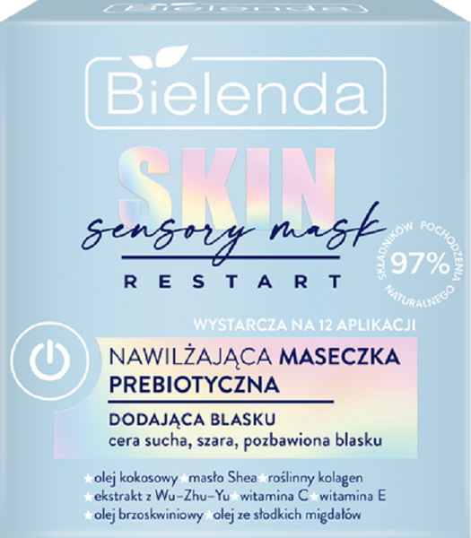 Bielenda Skin Restart Sensory Mask Nawilżająca Maseczka Prebiotyczna dla Cery Suchej 50ml