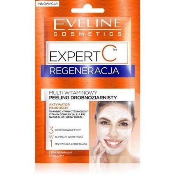 Eveline Expert C Regeneracja Multiwitaminowy Peeling Drobnoziarnisty 3w1 2x5ml