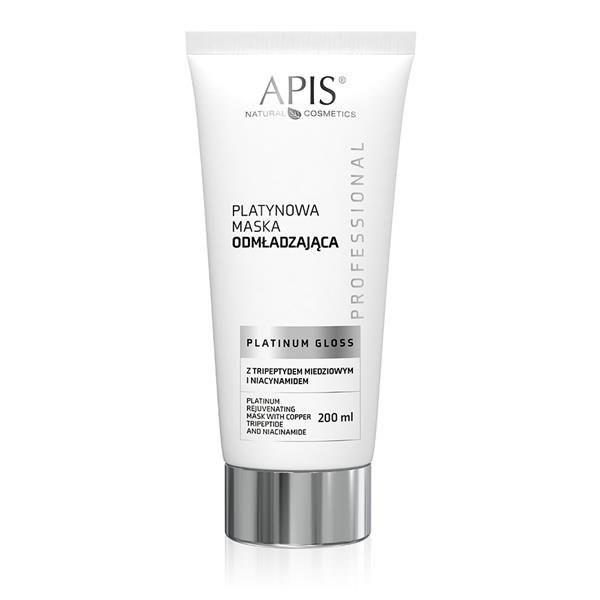 Apis Professional Platinum Gloss Platynowa Maska Odmładzająca z Tripeptydem Miedziowym i Nacynamidem dla Skóry Dojrzałej 200ml Best Before 23.05.25