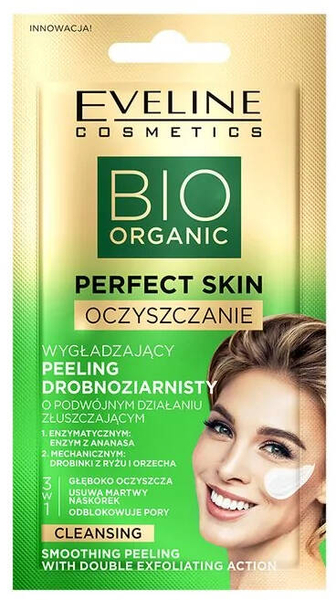 Eveline Bio Organic Perfect Skin Wygładzający i Oczyszczający Peeling Drobnoziarnisty do Twarzy 8ml