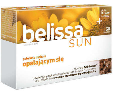 Belissa Sun na Mocniejszą Opaleniznę i Ochronę Skóry 30 Tabletek