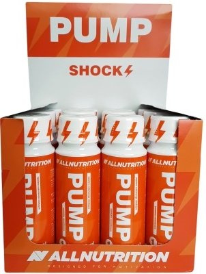 Allnutrition Pump Shock Shot Przedtreningowy Na Pompę Mięśniową i Wytrzymałość 12 x 80 ml