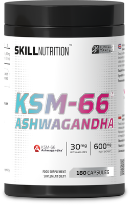 Skill Nutrition KSM 66 Ashwagandha 180 wegańskich kapsułek
