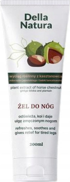 Della Natura Żel do Nóg z Kasztanowca Ulga dla Zmęczonych i Opuchniętych Nóg 200ml