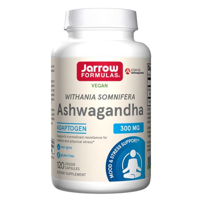 Jarrow Formulas Ashwagandha Ekstrakt z Korzenia Na Odporność na Stres i Zdrowie Poznawcze 120 Kapsułek