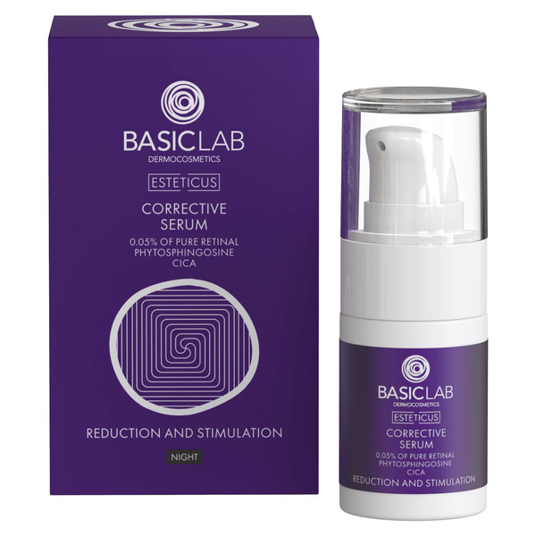 BasicLab Esteticus Serum Korygujące z Retinalem 0.05% i Cica 15ml
