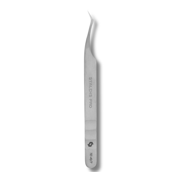 Staleks Pro Profesjonalna Pęseta do Rzęs EXPERT 41 TYPE 7 w Kształcie Litery L 30')30° 115mm 1 Sztuka