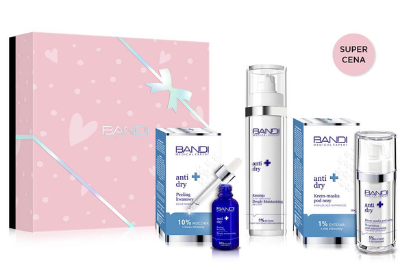 Bandi Zestaw Anti Dry Emulsja Peeling Kwasowy i Krem-Maska pod Oczy 50x30x30ml