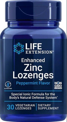 Enhanced Zinc Lozenges, Unflavoured - 30 vegetarian lozenges