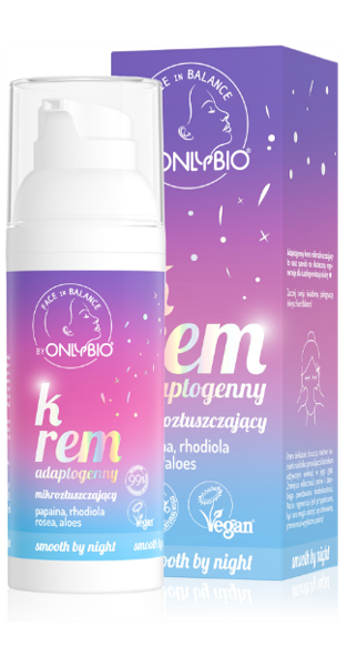 Onlybio Krem Adaptopgenny Mikrozłuszczający z Papainą Rhodiolą Rosea i Aloesem 50ml