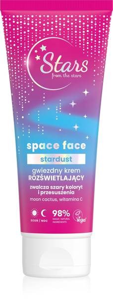 Stars from the Stars Space Face Stardust Gwiezdny Krem Rozświetlający dla Skóry Szarej i Suchej Vegan 50ml Best Before 31.05.25