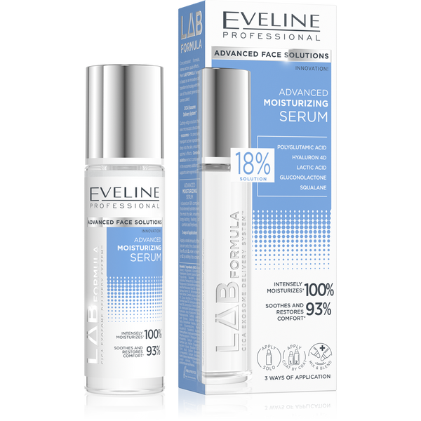 Eveline Lab Formula Advanced Zaawansowane Serum Nawilżające dla Skóry Suchej i Odwodnionej na Dzień i na Noc 30ml