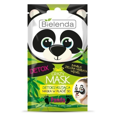 Bielenda Detoksykująca Maska w Płacie z Zieloną Herbatą do Cery Mieszanej Panda 1 Sztuka