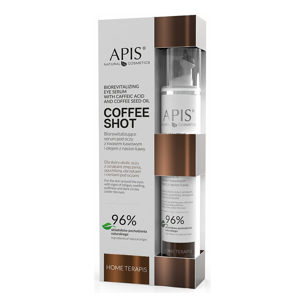 Apis Home terApis Caffee Shot Biorewitalizujące Serum pod Oczy z Kwasem Kawowym i Olejem z Nasion Kawy 10ml