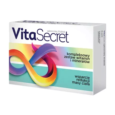 VitaSecret Kompleks Witamin i Minerałów na Metabolizm i Redukcję Wagi 30 Tabletek