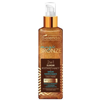 Bielenda Magic Bronze 2w1 Rozświetlający Eliksir Nawilżający do Twarzy i Ciała 150ml