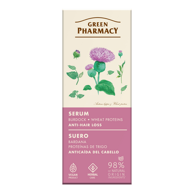 Green Pharmacy Serum przeciw Wypadaniu Włosów Łopian i Białka Pszenicy 100ml
