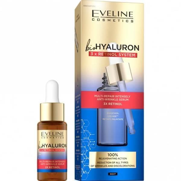  Eveline BioHyaluron 3x Retinol System Multinaprawcze Serum Silnie Przeciwzmarszczkowe na Noc 18ml