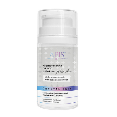 Apis Crystal Skin Kremo-maska na Noc z Efektem Glass Skin dla Skóry Suchej Matowej 50ml