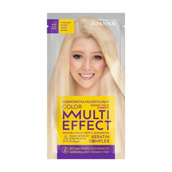 Joanna Multi Effect Szamponetka Koloryzująca 01 Piaskowy Blond 35g