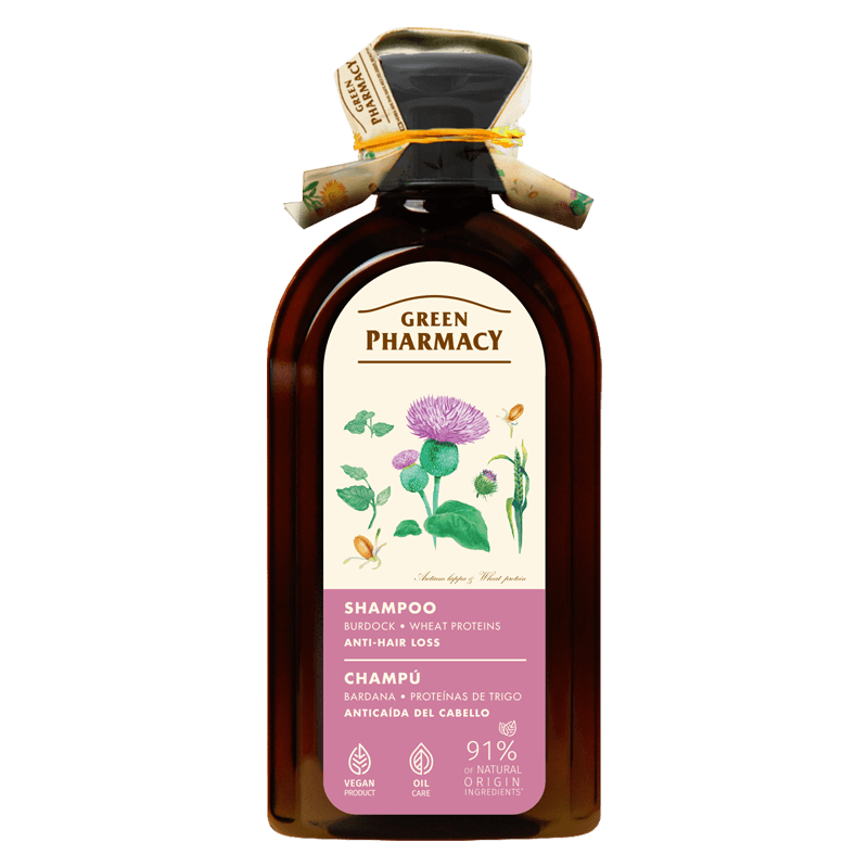 Green Pharmacy Szampon do Włosów z Łopianem Większym przeciw Wypadaniu Włosów 350ml