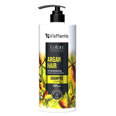 Vis Plantis Loton Argan Odżywczy Szampon do Włosów Cienkich i Słabych 1000ml Best Before 30.09.25