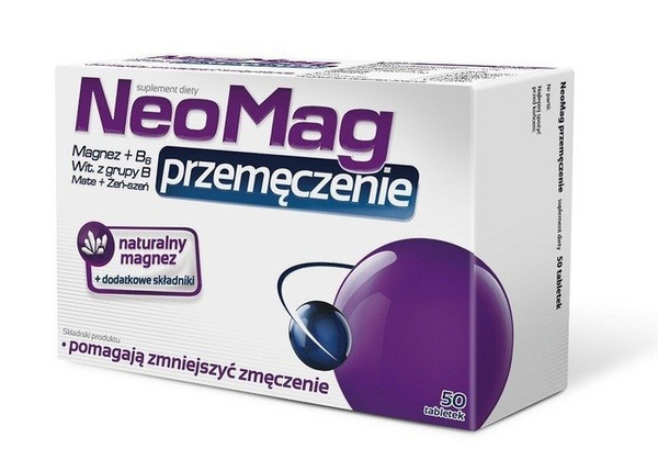 Aflofarm NeoMag Przemęczenie na Zmęczenie i Koncentrację 50 Tabletek