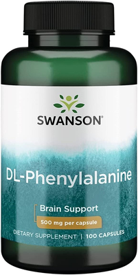 Swanson DL-Fenyloalanina 500mg na Wsparcie Funkcji Mózgu 100 Kapsułek