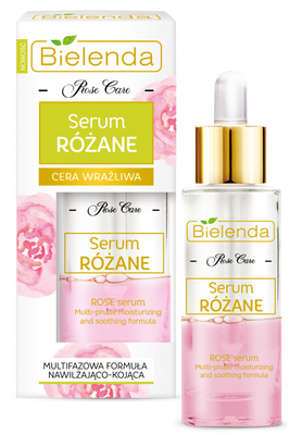Bielenda Rose Care Serum Różane Multifazowa Formuła Nawilżająco Kojąca do Wrażliwej Cery 30ml