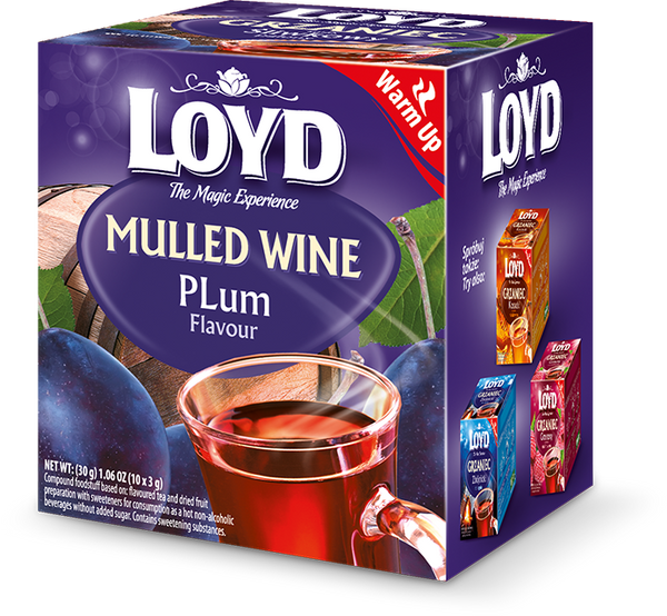 Loyd The Magic Experience Herbatka Grzaniec o Palonym Śliwkowym Smaku 10x3g