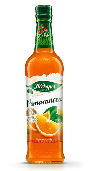 Herbapol Syrop o Smaku Pomarańczowym z Witaminą D 420ml