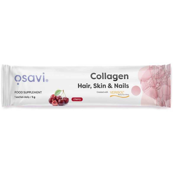 Osavi Collagen Peptides Kolagen Włosy Skóra i Paznokcie Wiśnia 5g