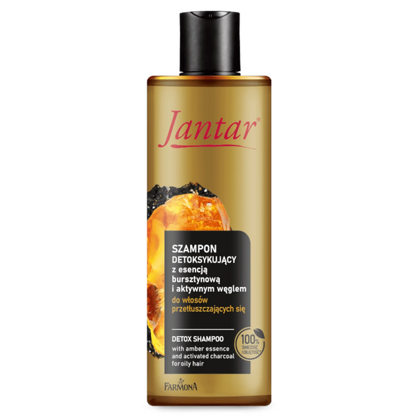 Jantar Detoksykujący Szampon z Esencją Bursztynową i Węglem dla Włosów Przetłuszczających Się 300ml
