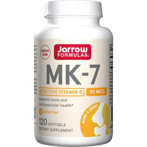 Jarrow Formulas MK-7 90mcg Na Zdrowe Kości i Układ Sercowo-Naczyniowy 120 Kapsułek Żelowych