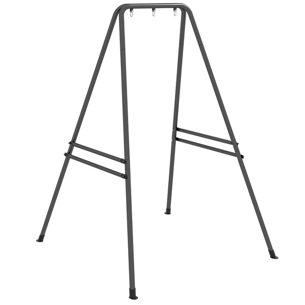 Outsunny Hammock Chair Stand, Hanging Heavy Duty Metal Frame Hammock Stand for Hanging Hammock Air Porch Swing Chair, Egg Chair, Black