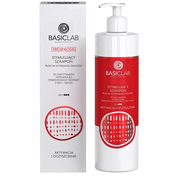 BasicLab Dermocosmetics Trichologis Pobudzający Szampon Przeciw Wypadaniu Włosów 300ml