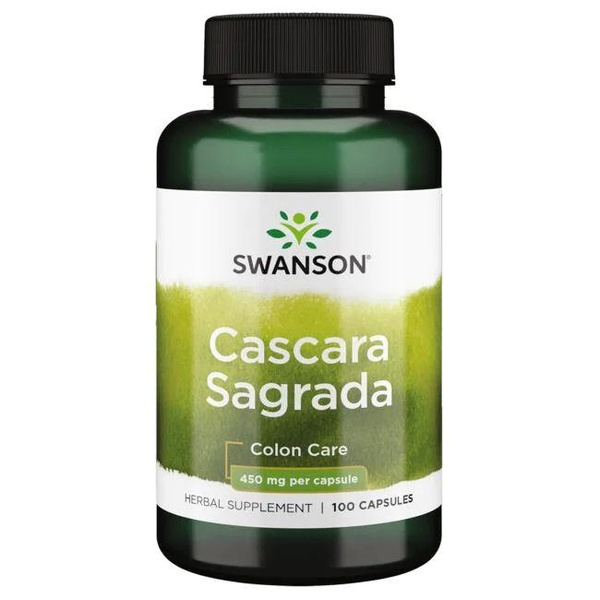 Swanson Cascara Sagrada 450mg na Wsparcie Pracy Jelit 100 Kapsułek