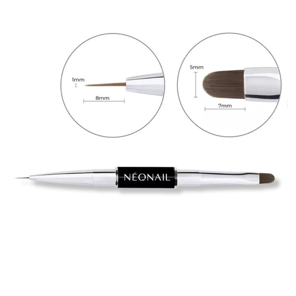 Neonail Duo Tip Dwustronny Pędzelek do Zdobień Paznokci